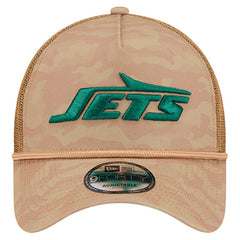 New York Jets New Era Wheat Camo 9FORTY Adjustable Hat Tan | NFL