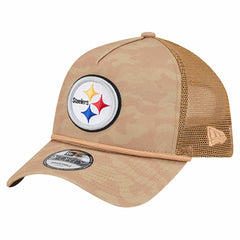 Pittsburgh Steelers New Era Wheat Camo 9FORTY Adjustable Hat Tan | NFL