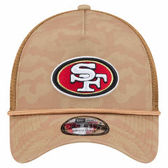 San Francisco 49ers New Era Wheat Camo 9FORTY Adjustable Hat Tan | NFL