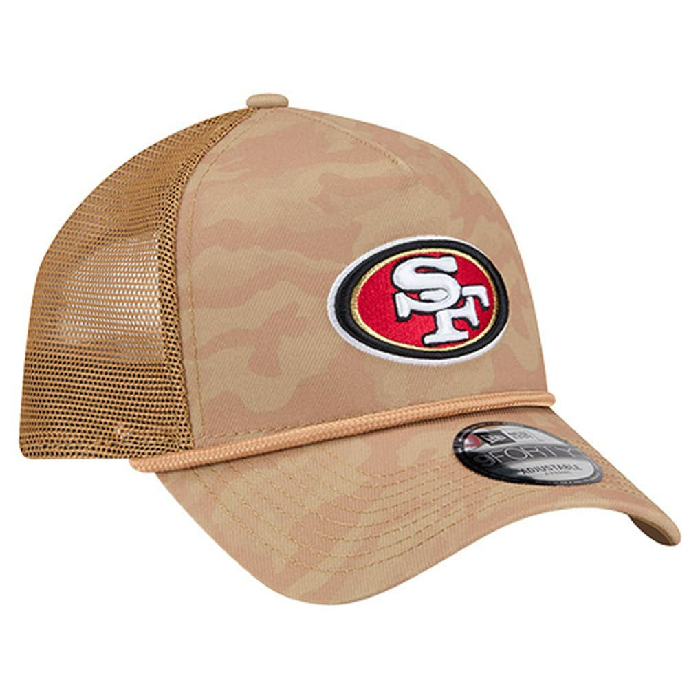 San Francisco 49ers New Era Wheat Camo 9FORTY Adjustable Hat Tan | NFL