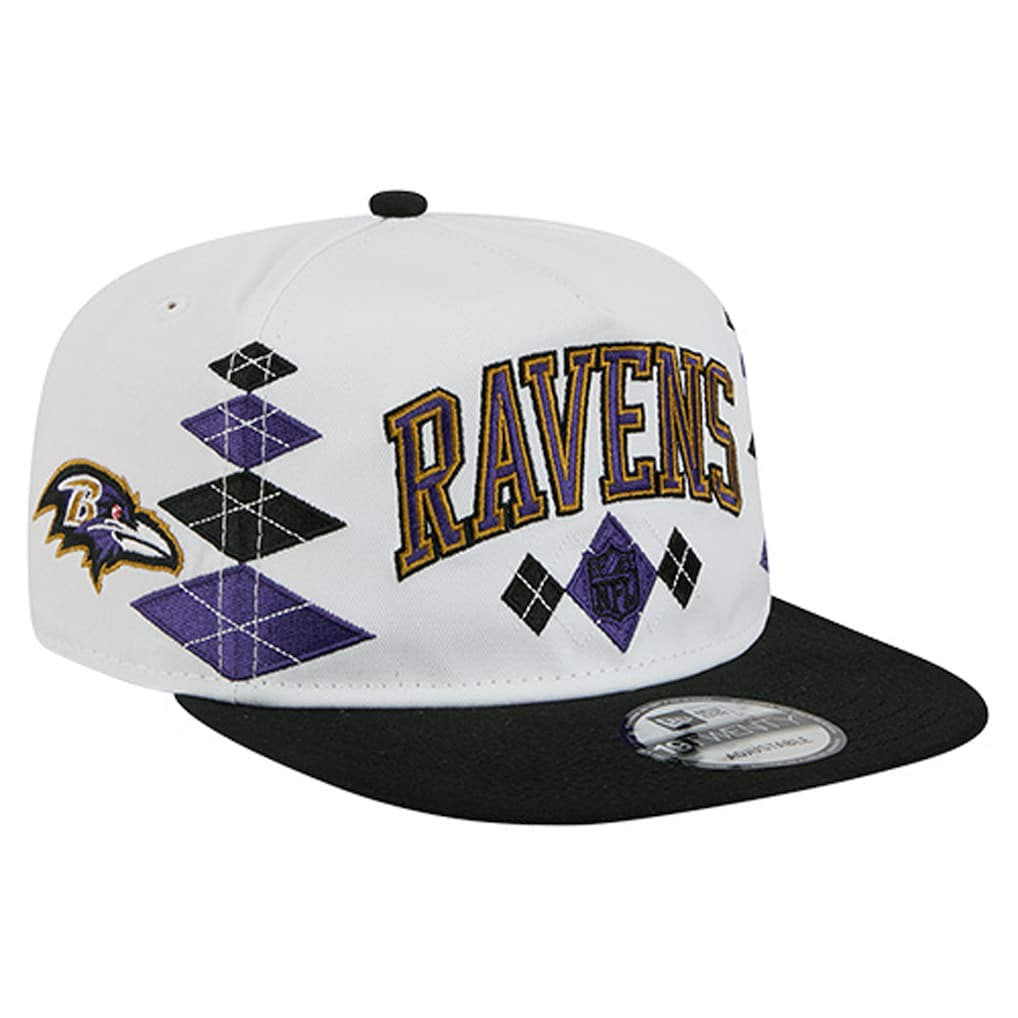 Baltimore Ravens New Era Argyle 19TWENTY Adjustable Hat White | NFL