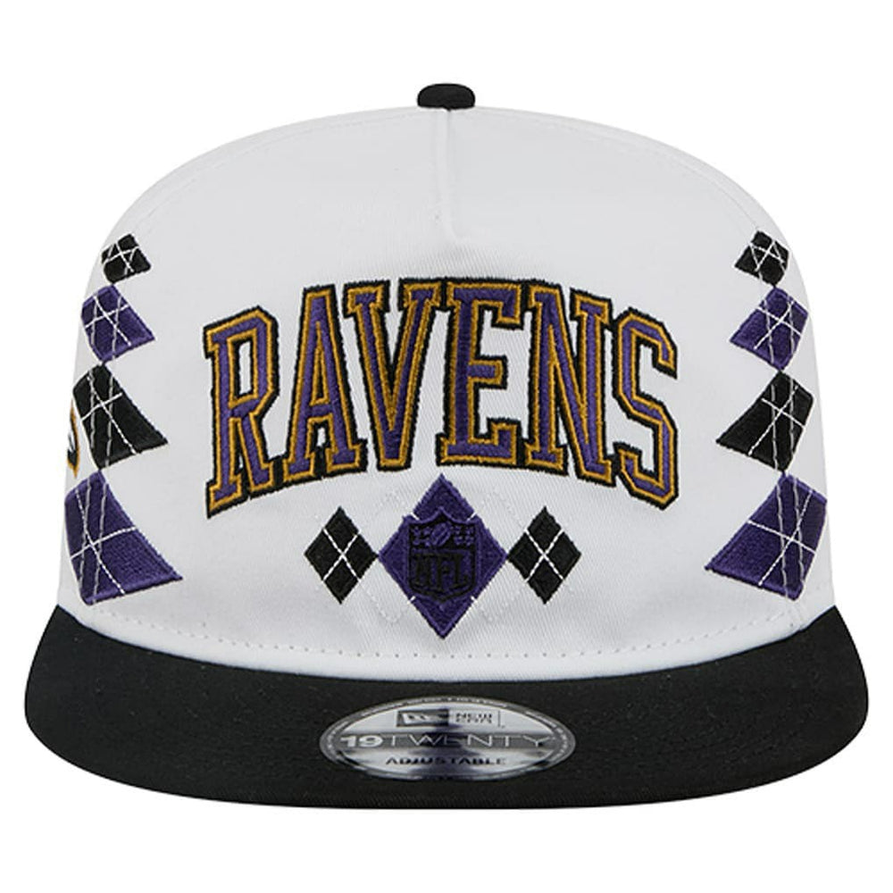 Baltimore Ravens New Era Argyle 19TWENTY Adjustable Hat White | NFL