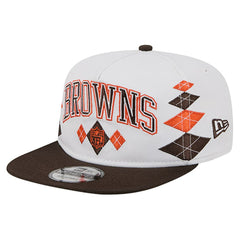 Cleveland Browns New Era Argyle 19TWENTY Adjustable Hat White | NFL