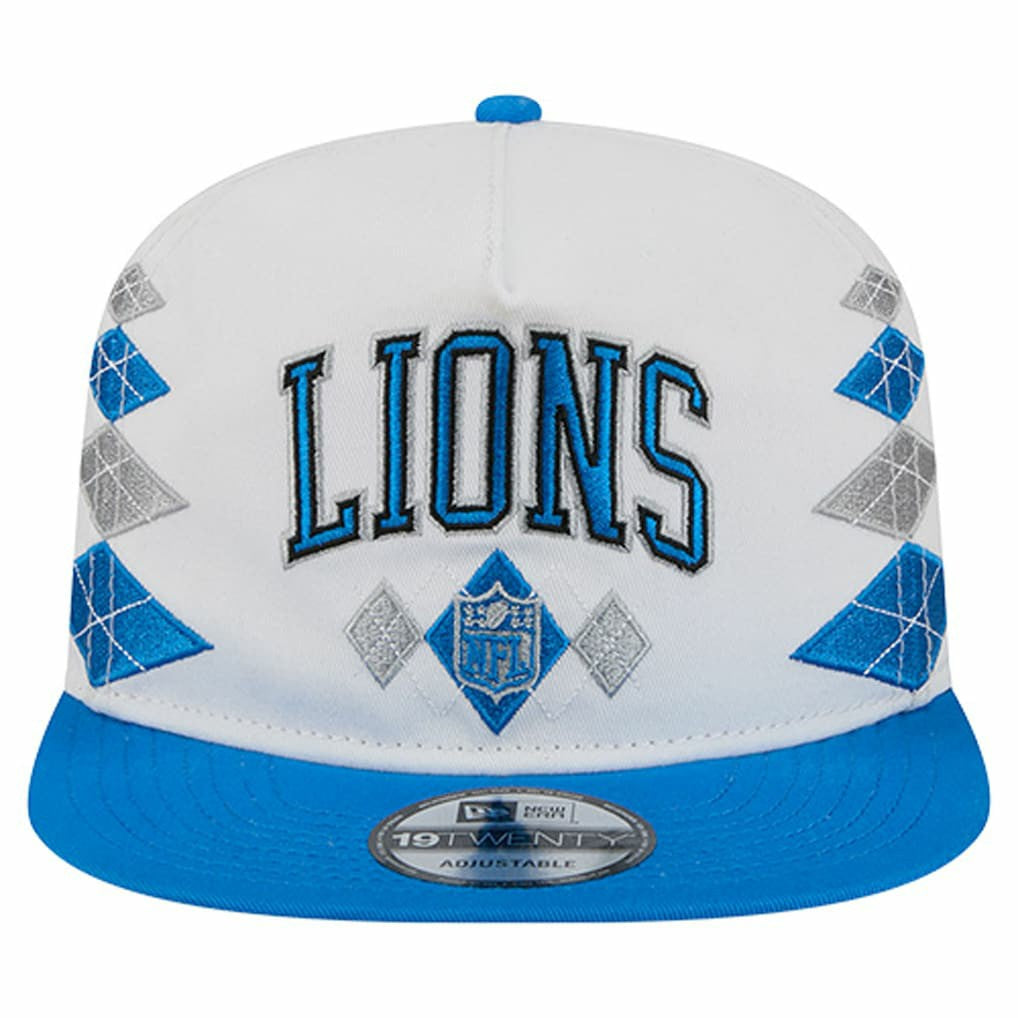 Detroit Lions New Era Argyle 19TWENTY Adjustable Hat White | NFL