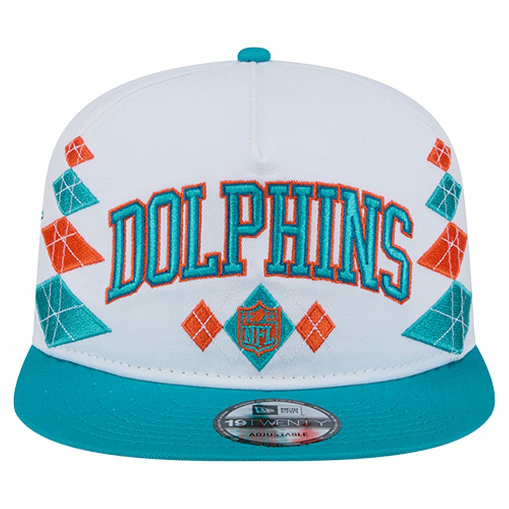 Miami Dolphins New Era Argyle 19TWENTY Adjustable Hat White | NFL