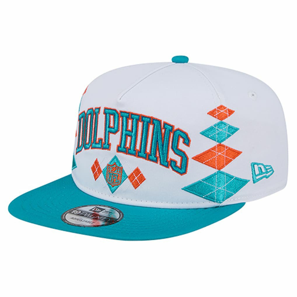 Miami Dolphins New Era Argyle 19TWENTY Adjustable Hat White | NFL