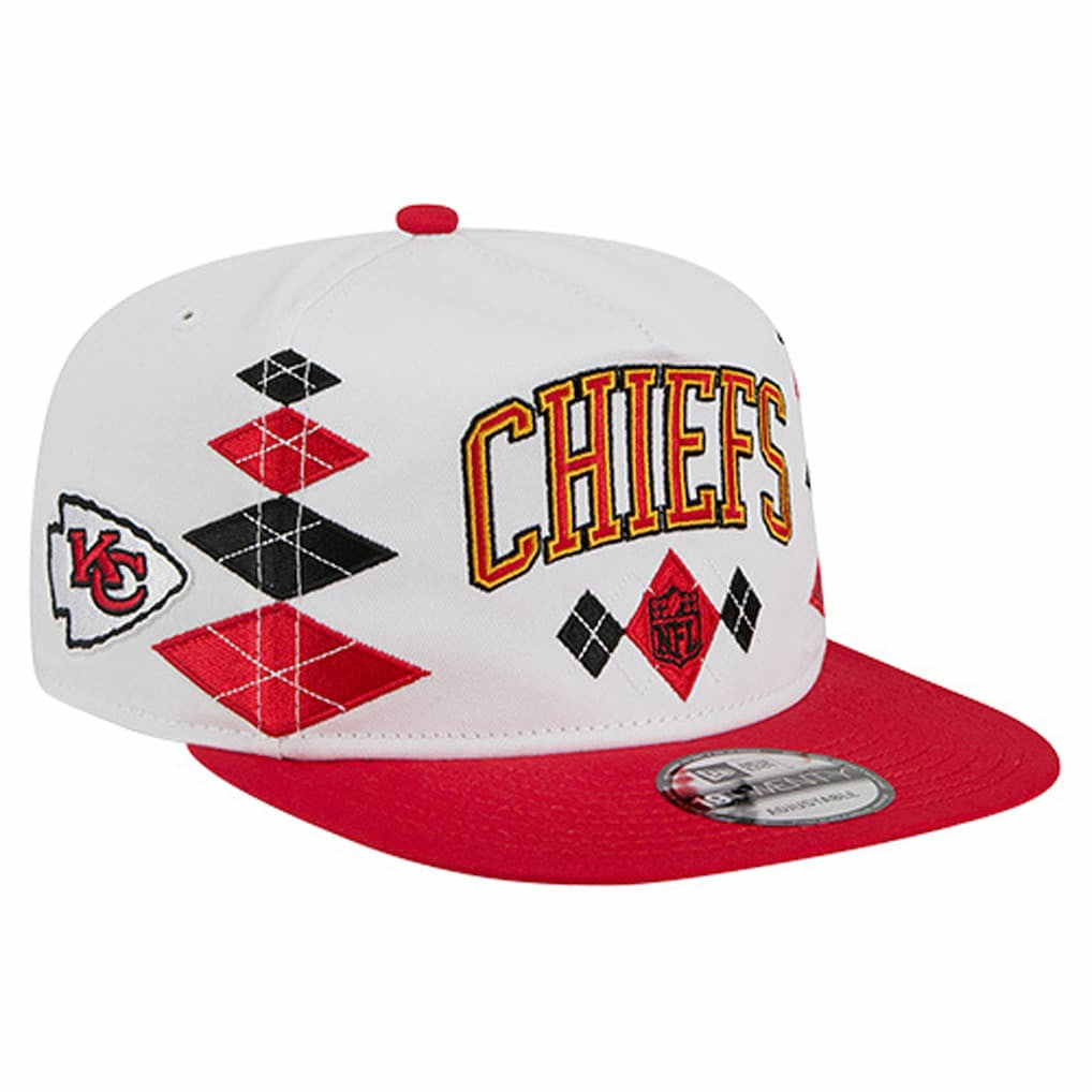 Kansas City Chiefs New Era Argyle 19TWENTY Adjustable Hat White | NFL