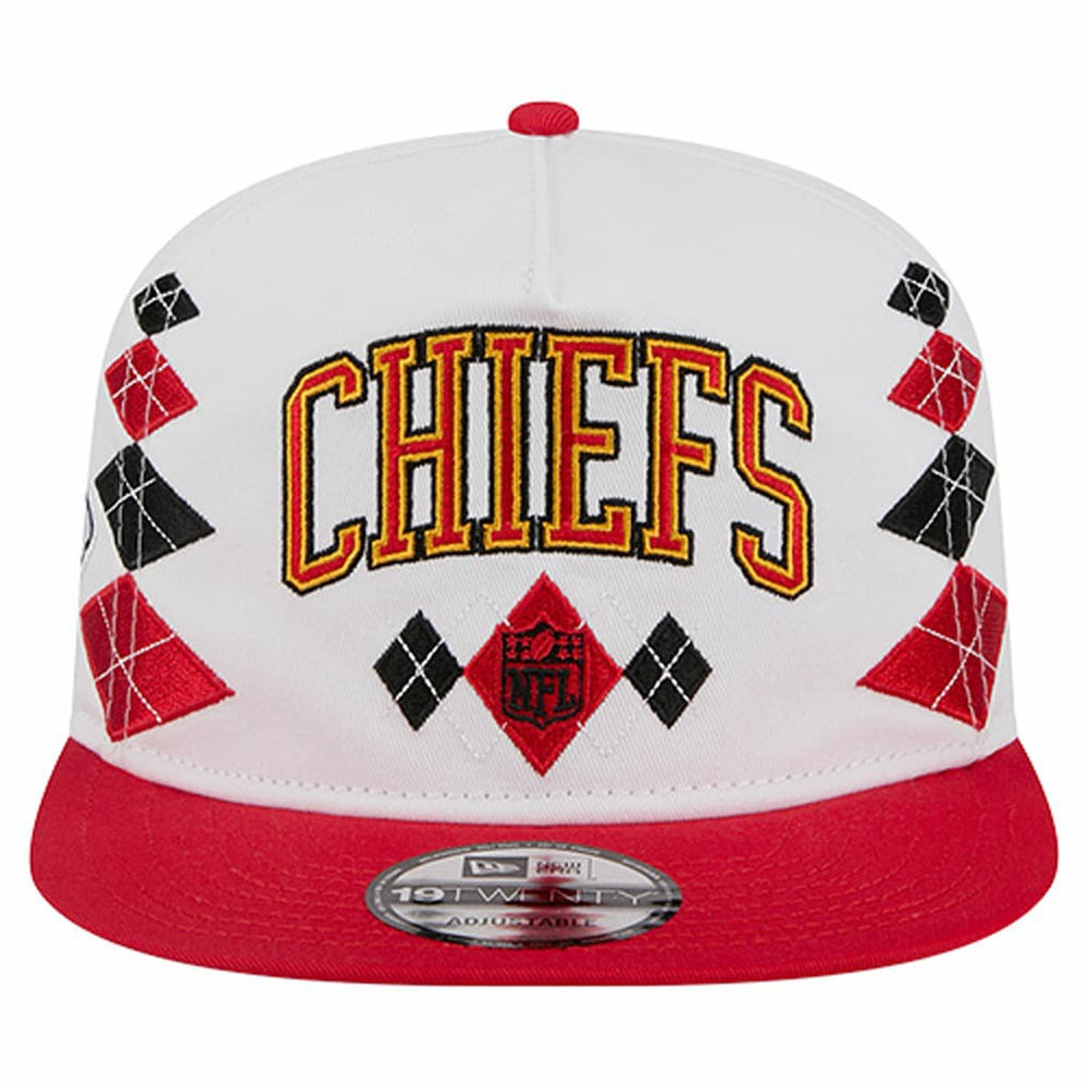 Kansas City Chiefs New Era Argyle 19TWENTY Adjustable Hat White | NFL