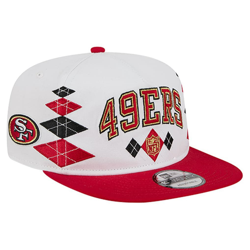 San Francisco 49ers New Era Argyle 19TWENTY Adjustable Hat White | NFL