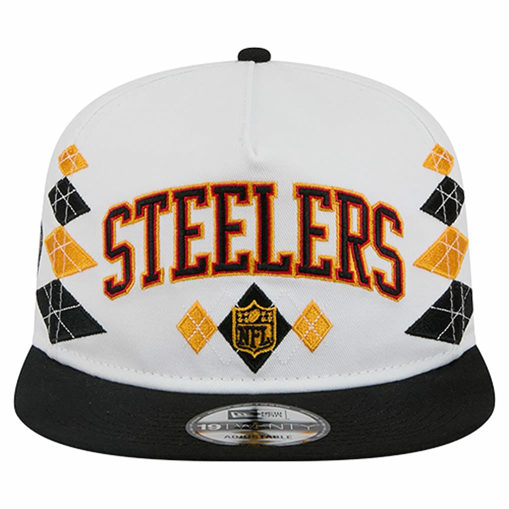 Pittsburgh Steelers New Era Argyle 19TWENTY Adjustable Hat White | NFL