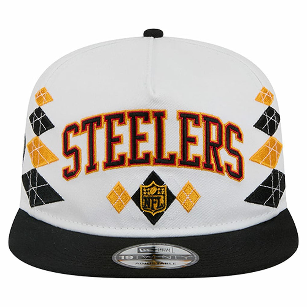 Pittsburgh Steelers New Era Argyle 19TWENTY Adjustable Hat White | NFL