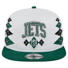 New York Jets New Era Argyle 19TWENTY Adjustable Hat White | NFL