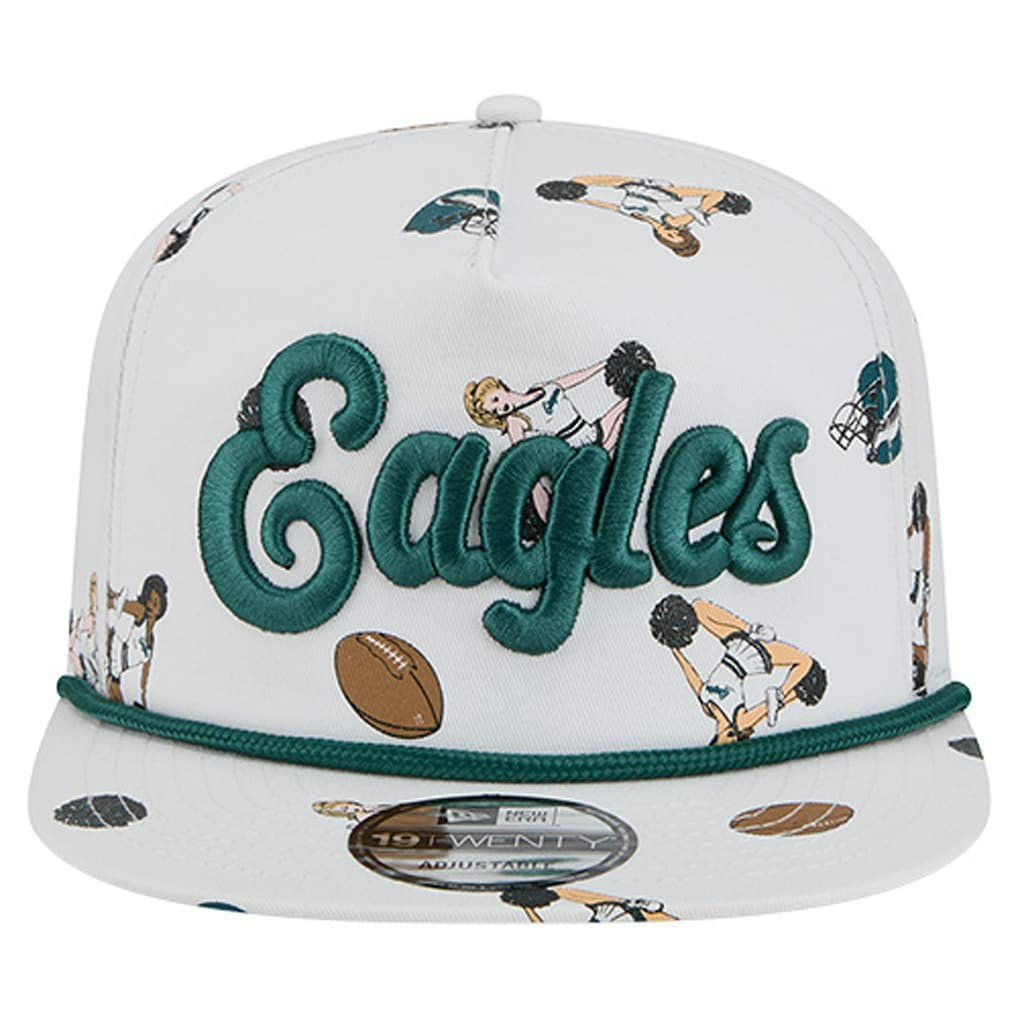 Philadelphia Eagles New Era Team Cheer 19TWENTY Snapback Hat White | NFL
