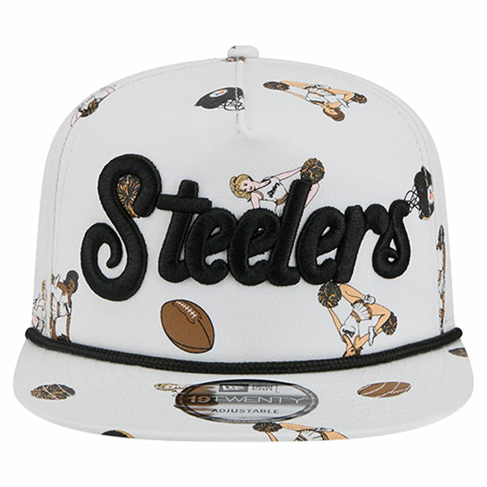 Pittsburgh Steelers New Era Team Cheer 19TWENTY Snapback Hat White | NFL