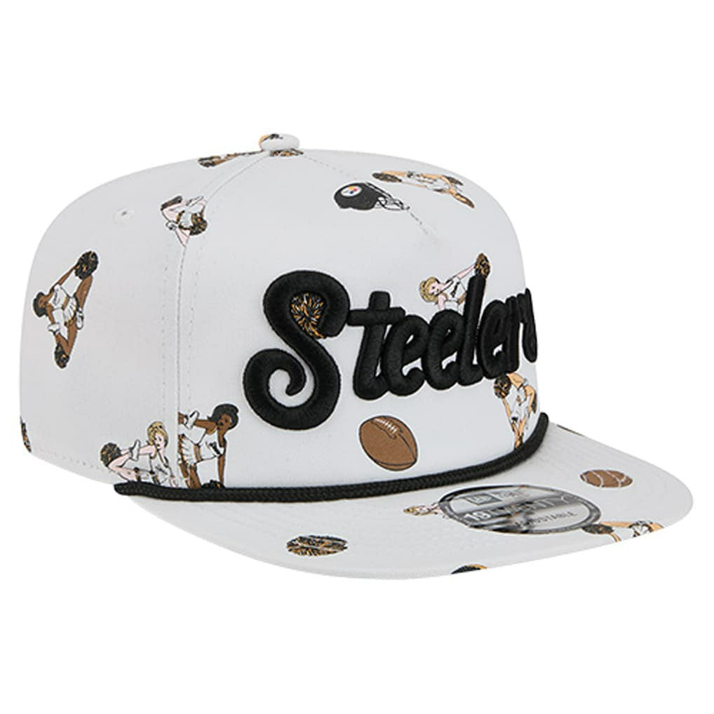 Pittsburgh Steelers New Era Team Cheer 19TWENTY Snapback Hat White | NFL