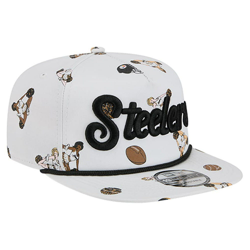 Pittsburgh Steelers New Era Team Cheer 19TWENTY Snapback Hat White | NFL