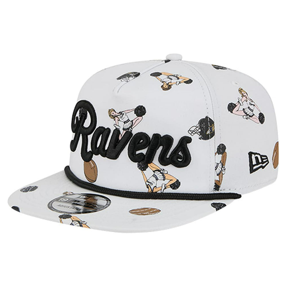 Baltimore Ravens New Era Team Cheer 19TWENTY Snapback Hat White | NFL