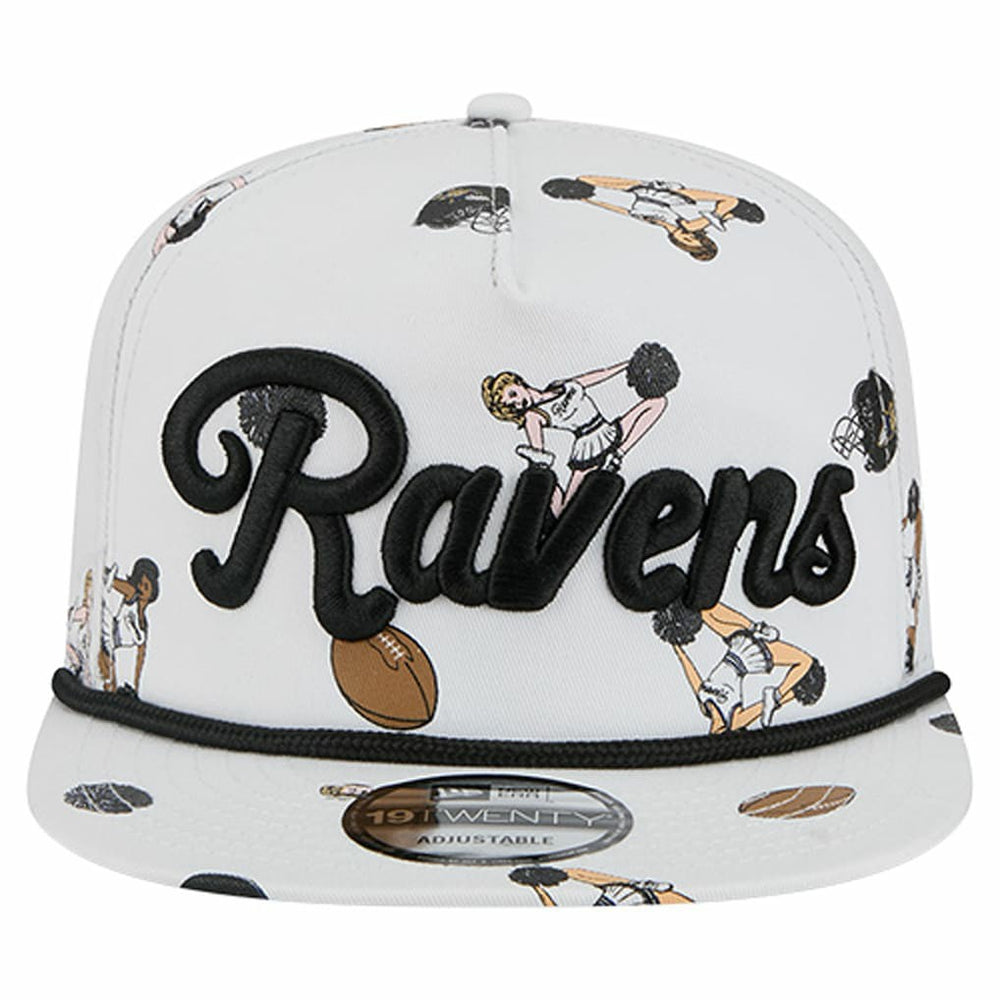 Baltimore Ravens New Era Team Cheer 19TWENTY Snapback Hat White | NFL