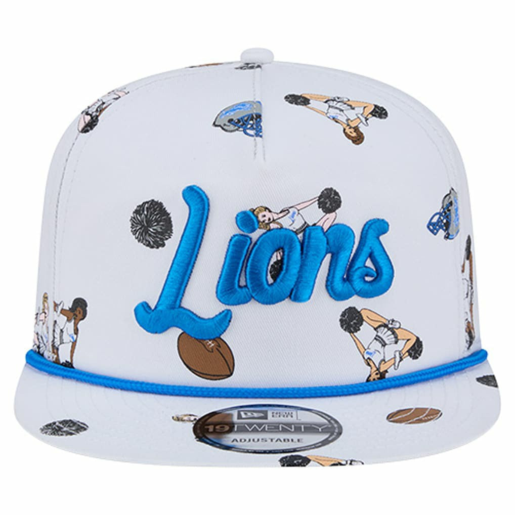 Detroit Lions New Era Team Cheer 19TWENTY Snapback Hat White | NFL