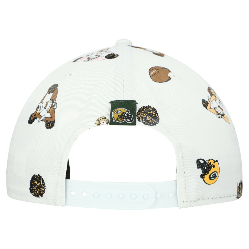 Green Bay Packers New Era Team Cheer 19TWENTY Snapback Hat White | NFL