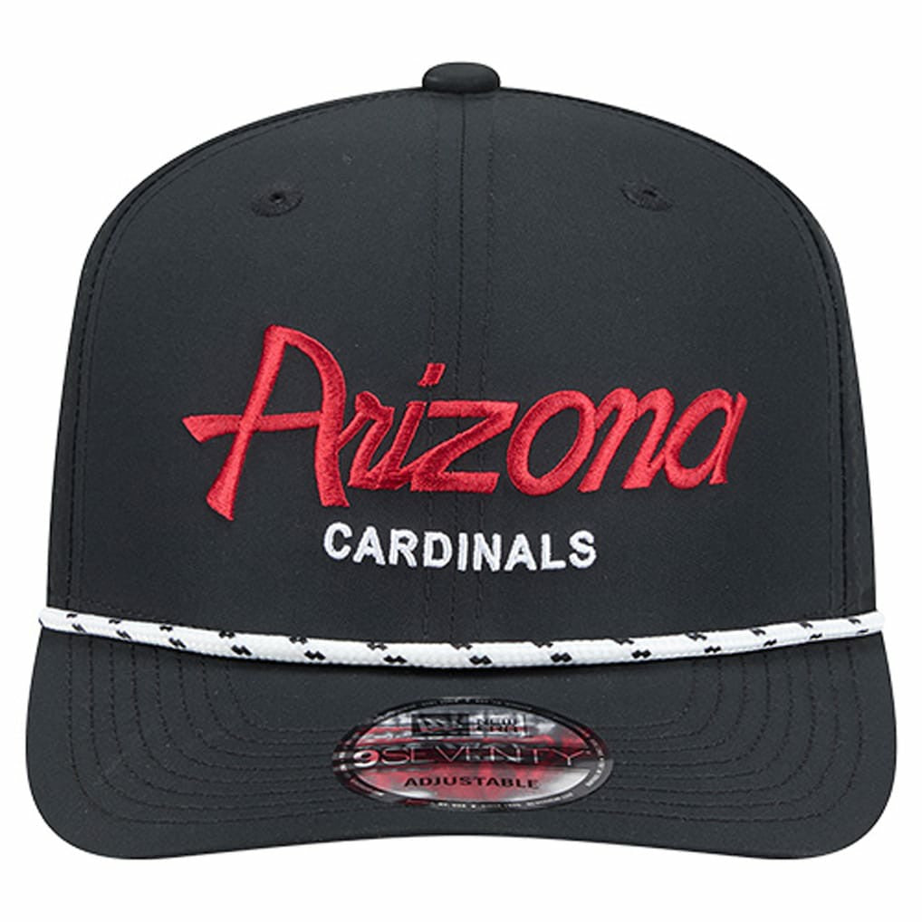 Arizona Cardinals New Era Script 9SEVENTY Adjustable Hat Black | NFL