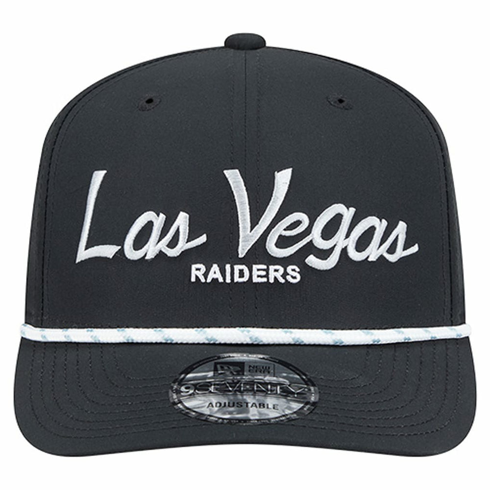 Las Vegas Raiders New Era Script 9SEVENTY Adjustable Hat Black | NFL