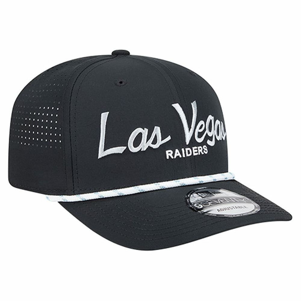 Las Vegas Raiders New Era Script 9SEVENTY Adjustable Hat Black | NFL