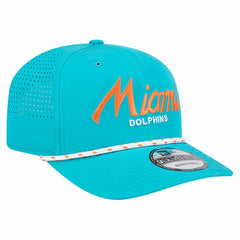 Miami Dolphins New Era Script 9SEVENTY Adjustable Hat Aqua | NFL