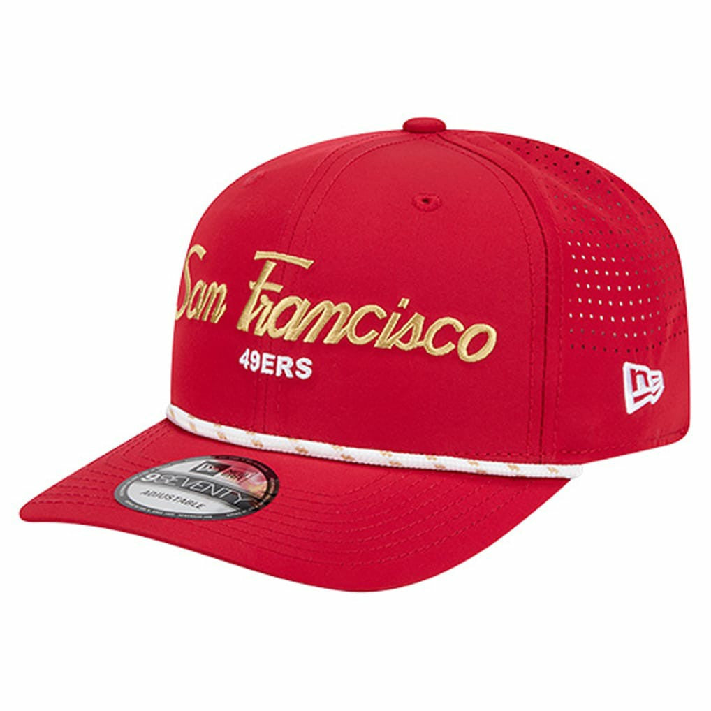 San Francisco 49ers New Era Script 9SEVENTY Adjustable Hat Scarlet | NFL