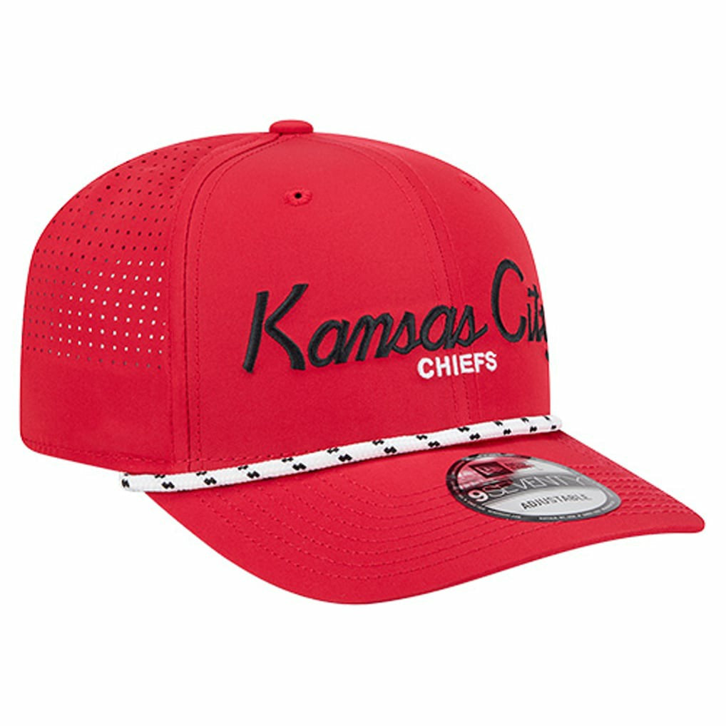 Kansas City Chiefs New Era Script 9SEVENTY Adjustable Hat Red | NFL