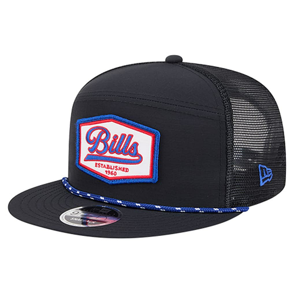 Buffalo Bills New Era Ripstop Patch 9FIFTY Split Panel Snapback Hat Black | NFL