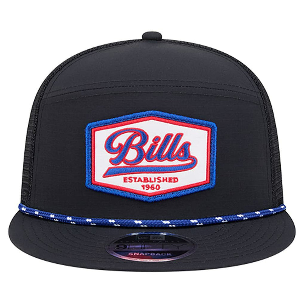 Buffalo Bills New Era Ripstop Patch 9FIFTY Split Panel Snapback Hat Black | NFL