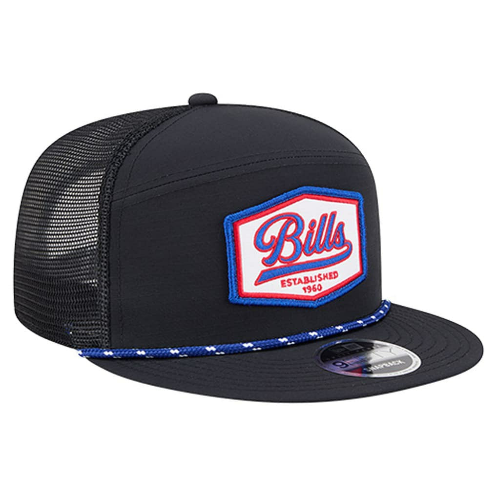 Buffalo Bills New Era Ripstop Patch 9FIFTY Split Panel Snapback Hat Black | NFL