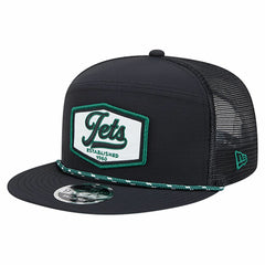 New York Jets New Era Ripstop Patch 9FIFTY Split Panel Snapback Hat Black | NFL