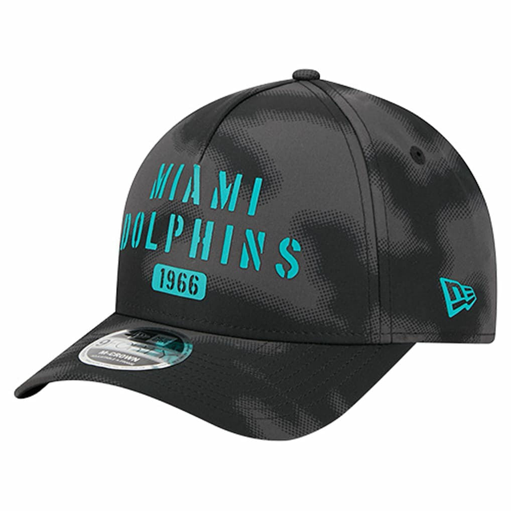 Miami Dolphins New Era Halftone Camo 9FORTY Hat Gray | NFL