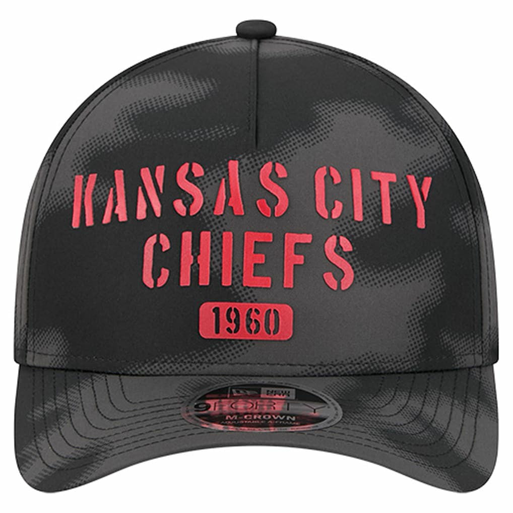 Kansas City Chiefs New Era Halftone Camo 9FORTY Hat Gray | NFL