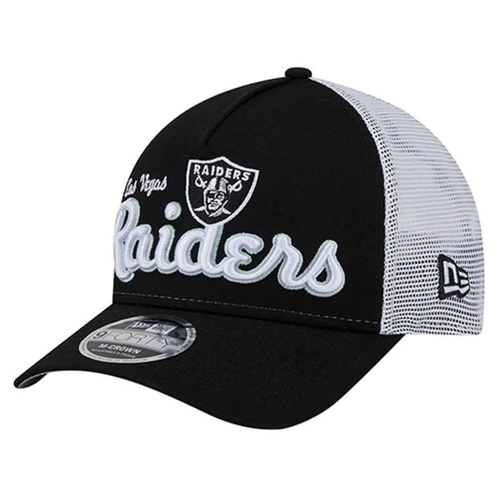 Las Vegas Raiders New Era Side Lines 9FORTY Adjustable Hat Black | NFL
