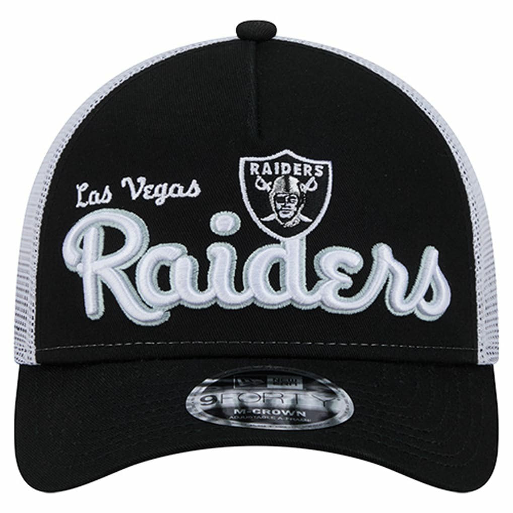 Las Vegas Raiders New Era Side Lines 9FORTY Adjustable Hat Black | NFL
