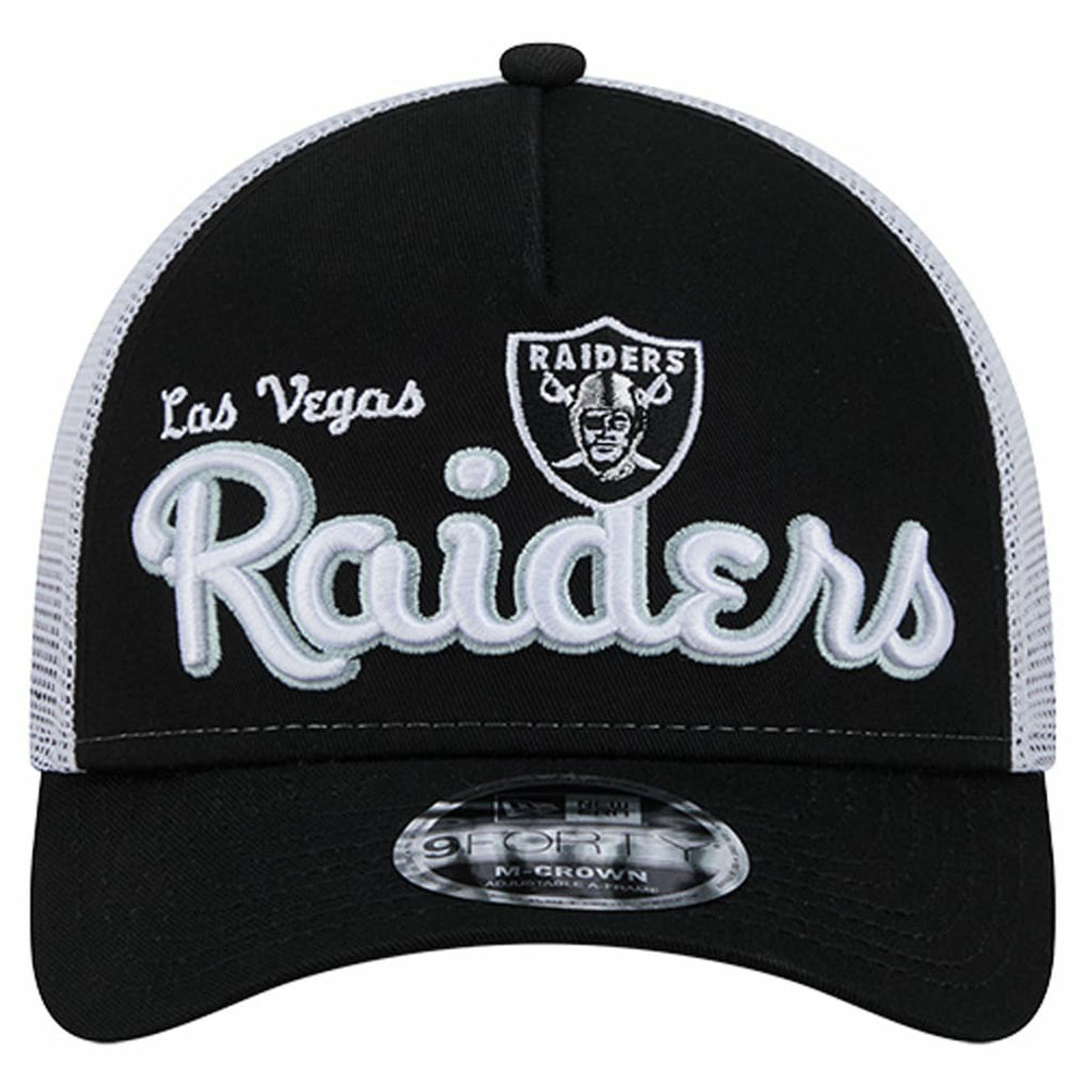 Las Vegas Raiders New Era Side Lines 9FORTY Adjustable Hat Black | NFL