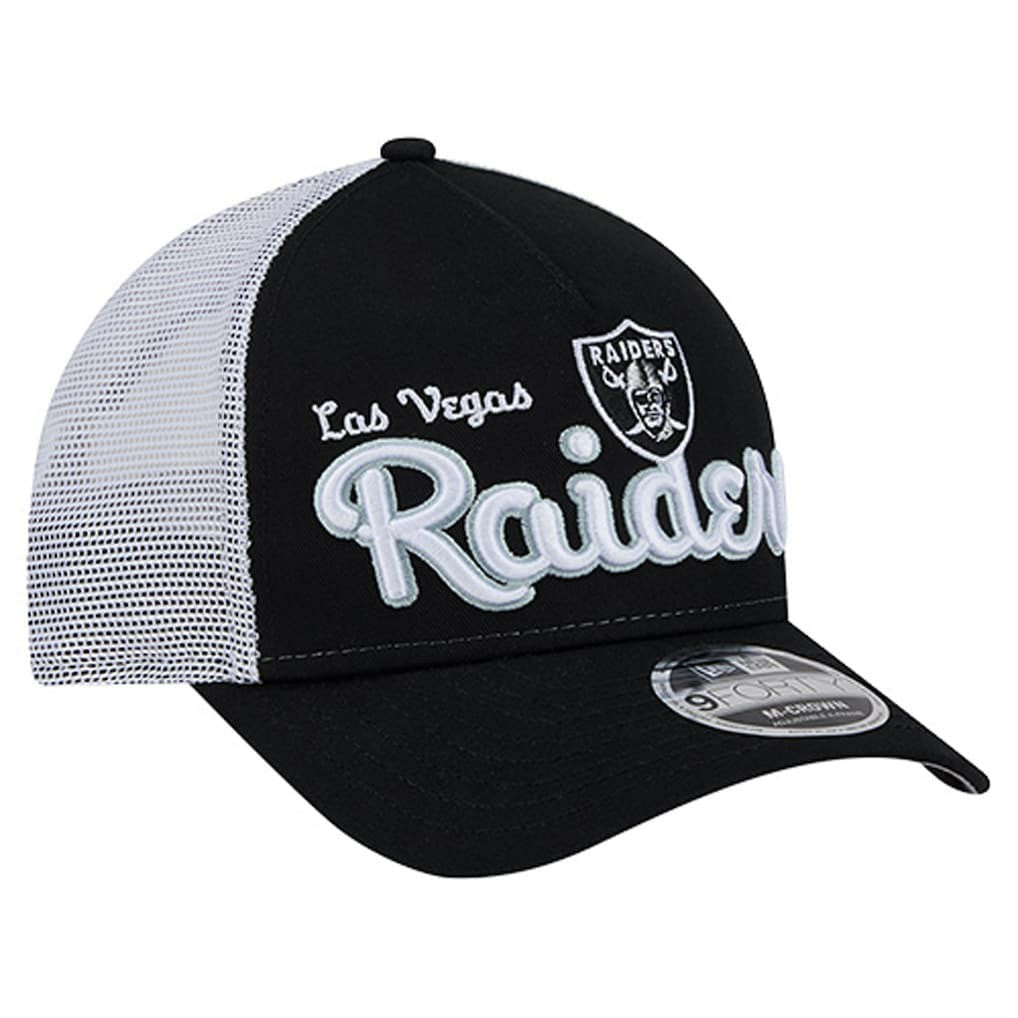 Las Vegas Raiders New Era Side Lines 9FORTY Adjustable Hat Black | NFL