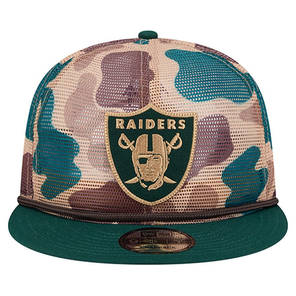 Las Vegas Raiders New Era Duck Camo 9FIFTY Snapback Hat Camo | NFL