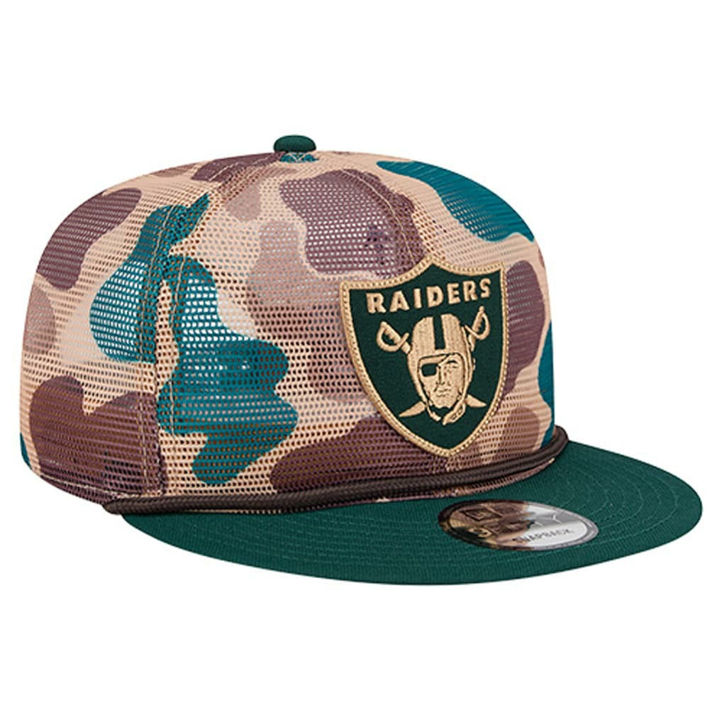 Las Vegas Raiders New Era Duck Camo 9FIFTY Snapback Hat Camo | NFL