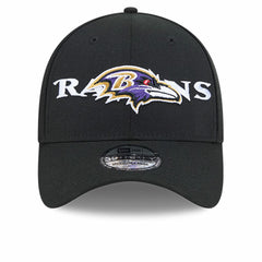 Baltimore Ravens New Era Overlap Logo 39THIRTY Stretch Fit Hat Black | NFL