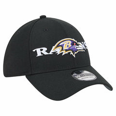 Baltimore Ravens New Era Overlap Logo 39THIRTY Stretch Fit Hat Black | NFL