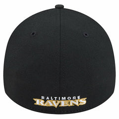 Baltimore Ravens New Era Overlap Logo 39THIRTY Stretch Fit Hat Black | NFL