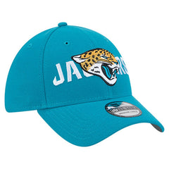 Jacksonville Jaguars New Era Overlap Logo 39THIRTY Stretch Fit Hat Teal | NFL