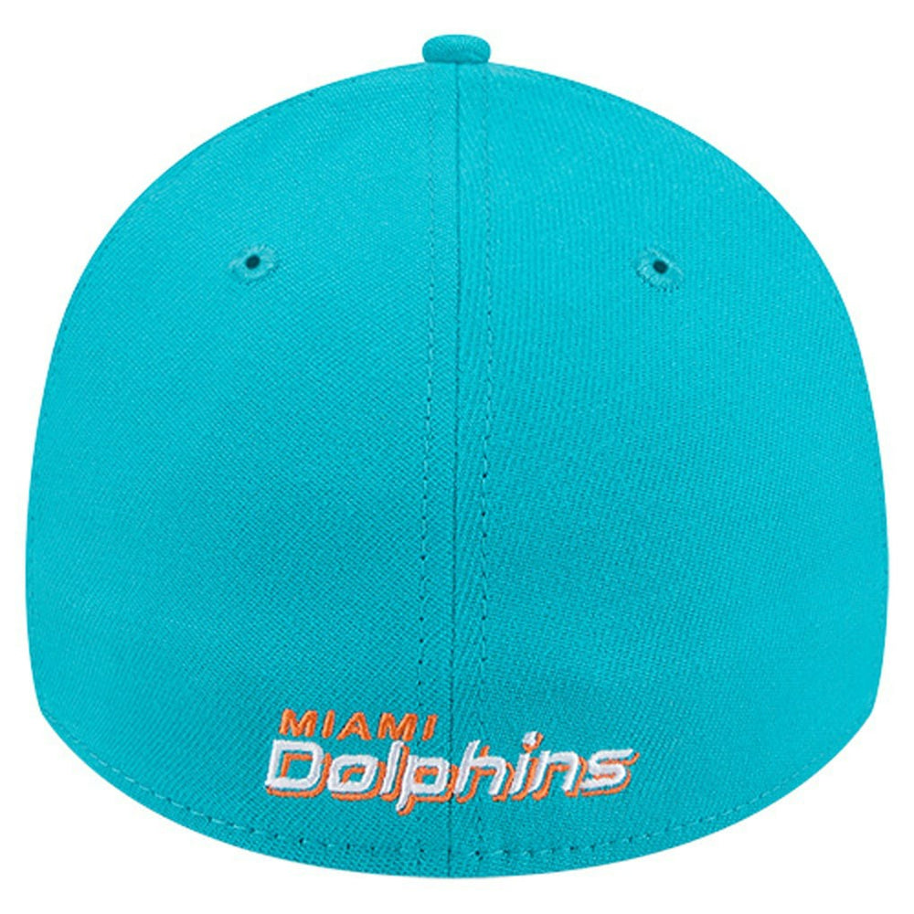 Miami Dolphins New Era Overlap Logo 39THIRTY Stretch Fit Hat Aqua | NFL