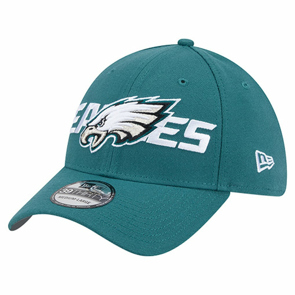 Philadelphia Eagles New Era Overlap Logo 39THIRTY Stretch Fit Hat Midnight Green | NFL
