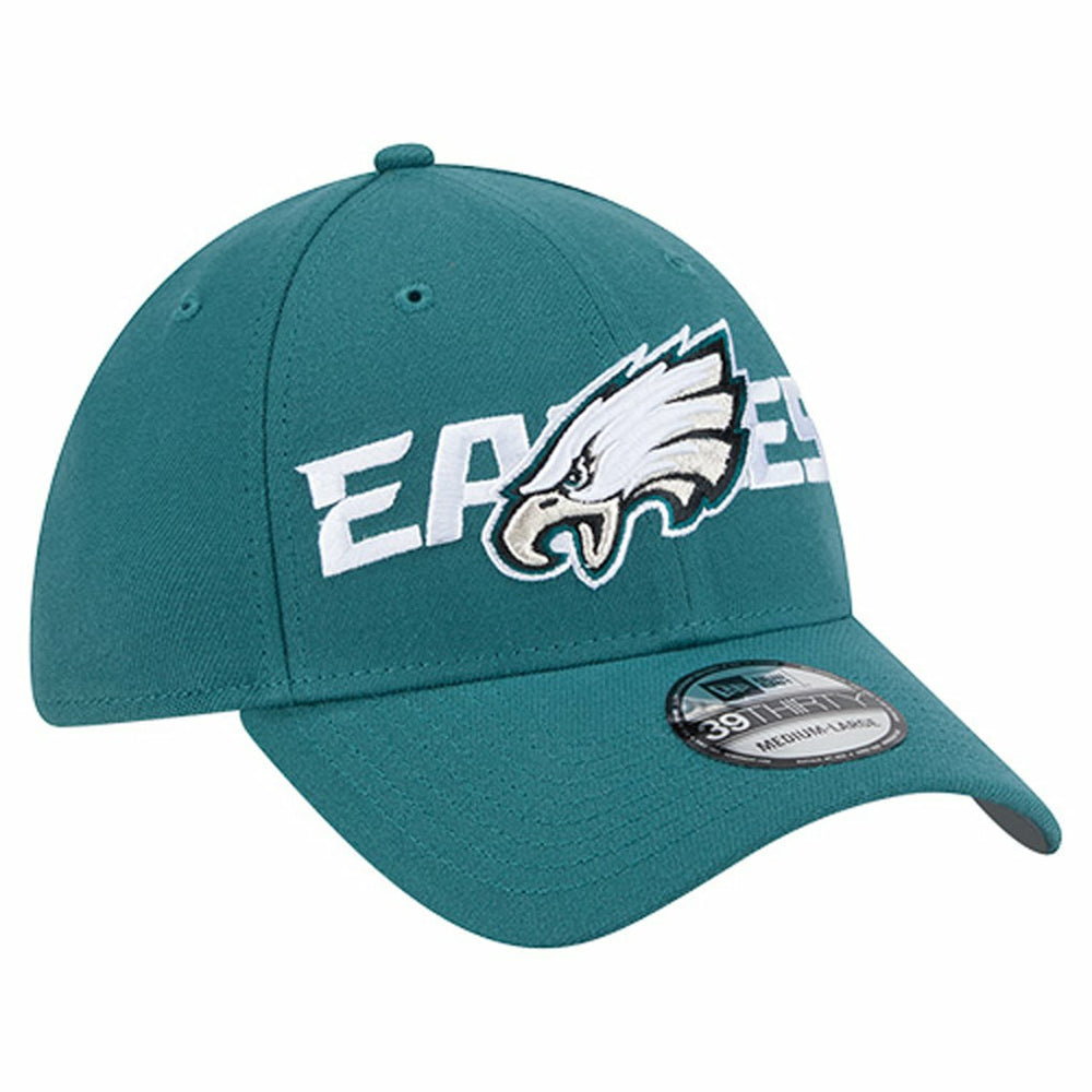 Philadelphia Eagles New Era Overlap Logo 39THIRTY Stretch Fit Hat Midnight Green | NFL