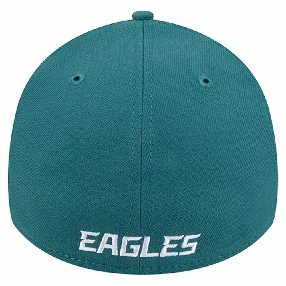 Philadelphia Eagles New Era Overlap Logo 39THIRTY Stretch Fit Hat Midnight Green | NFL